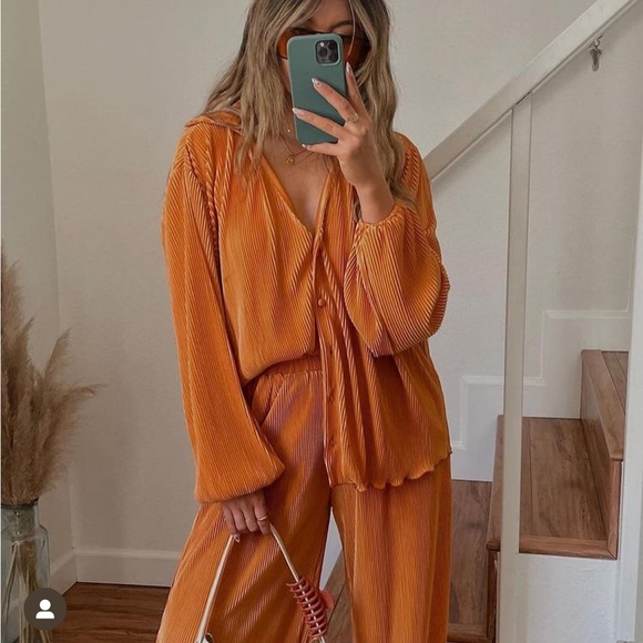 LUNA B Pants - Luna B California Waves Plisse Set